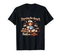 Nurse Night Shift Coffee Humor Starving for Sleep T-Shirt