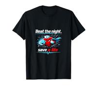 Nurse Night Shift Design Beat The Night Save a Life T-Shirt