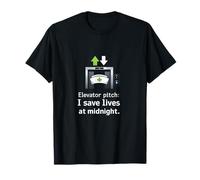 Nurse Night Shift Elevator Pitch Midnight Humor T-Shirt