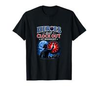 Nurse Night Shift Heroes Dont Clock Out at Midnight T-Shirt