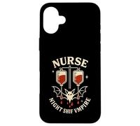 Nurse Night Shift Vampire Halloween Case for iPhone 16 Plus
