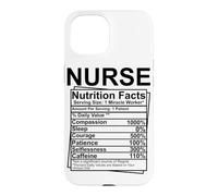 Nurse Nutrition Facts Compassion Sleep Courage Patience Self Case for iPhone 15