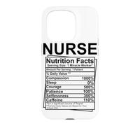 Nurse Nutrition Facts Compassion Sleep Courage Patience Self Case for iPhone 15 Pro