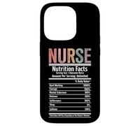 Nurse Nutrition Facts Funny Retro Pastel Graphic Case for iPhone 14 Pro