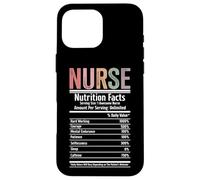 Nurse Nutrition Facts Funny Retro Pastel Graphic Case for iPhone 16 Pro Max