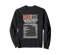 Nurse Nutrition Facts Funny Retro Pastel Graphic Sweatshirt