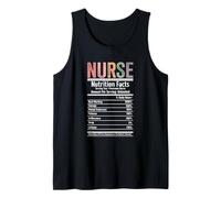 Nurse Nutrition Facts Funny Retro Pastel Graphic Tank Top