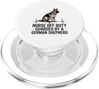 Nurse Off Duty Guarded By A German Shepherd PopSockets PopGrip for MagSafe