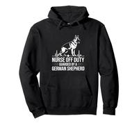 Nurse Off Duty Guarded By A German Shepherd Pullover Hoodie