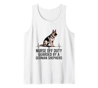 Nurse Off Duty Guarded by A German Shepherd Tank Top