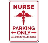Nurse Parking Sign Nurse Nurse Decor Nurse Sign Nursing Gift Funny Metal Sign 8X12 Inch