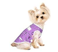 Nurse Pattern Purple Print Dog Cat T-Shirt, Cute Breathable Tank Top For Small Puppy Kitten Indoor Outdoor Wear