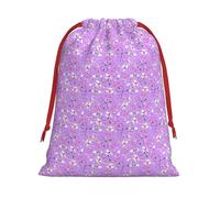 Nurse Pattern Purple Print Drawstring Gift Reusable Pouch Wedding Candy Toys Cards Storage Function Portable
