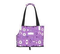 Nurse Pattern Purple Print Pet Tote Bag, Foldable Single Shoulder Pet Carrier For Small Pets Dogs Cats