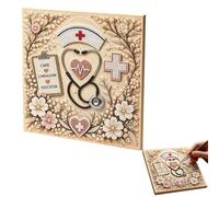 Nurse Pearl Art DIY kit, Includes Canvas and Tools, Suitable for Home Decor | Heart-shaped stethoscope design, Includes canvas and tools, Nursing-themed design, a heartfelt tribute to nurses, Easy