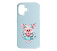 Nurse Pig Nursing School Healthcare Nursing Stethoscope Case for iPhone 16
