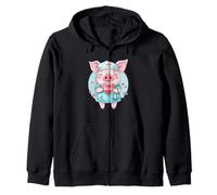 Nurse Pig Nursing School Healthcare Nursing Stethoscope Zip Hoodie