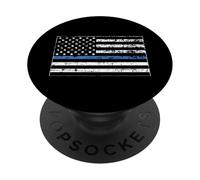 Nurse Police Wife Officer Thin Blue Line Heart Flag PopSockets Adhesive PopGrip