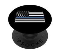 Nurse Police Wife Officer Thin Blue Line Heart Flag PopSockets Adhesive PopGrip