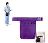 Nurse Pouch Waist Bag, Nurses Utility Belt Organizer Bag, Multi-Compartment Nurse Fanny Pack Storage Waist Bags Pouch Bandage Scissors and Other Medical Supplies (Purple)
