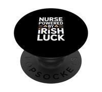 Nurse Powered By Irish Luck Shamrock Clover PopSockets Adhesive PopGrip