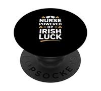 Nurse Powered By Irish Luck Shamrock Clover PopSockets Adhesive PopGrip