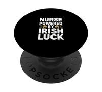 Nurse Powered By Irish Luck Shamrock Clover PopSockets Adhesive PopGrip
