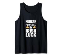 Nurse Powered by Irish Luck Shamrock Clover Tank Top