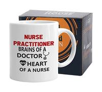 Nurse Practitioner Brain of A Doctor Heart | Ceramic Coffee Mug | 11 OZ