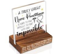 Nurse Practitioner Gifts, Thank You Appreciation Gifts for NP Week Graduation Birthday Retirement Christmas Office Desk Decor Decorative Signs Plaque YTT10