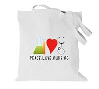Nurse Printed Canvas reusable grocery bags, Foldable Casual Travel HandBag, Shoulder Beach Tote Bags, Shopper bag eco friendly super strong washable Storage bags Shopping bag Canvas bag for Women