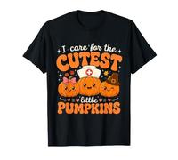 Nurse Pumpkins Halloween Scrub Top Fall Thanksgiving Autumn T-Shirt