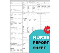 Nurse Report Sheet Notebook: 100 Pages Nursing Report Template, Easy-to-Use Shift Report Notebook for RN, LPN, CNA - Organized Patient Care Notes, Durable & Portable