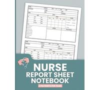 Nurse Report Sheet Notebook: 2 Patients Per Page - Track Labs, Vitals, IV Sites and More