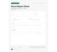 Nurse Report Sheet Notebook: SBAR Shift Handoff Sheets & Critical Care Quick Reference - Vent Settings, Drips, Labs, Cranial Nerves | 8.5x11, 110 Pages