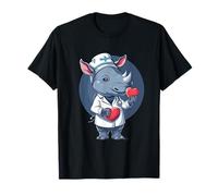 Nurse Rhino Rhinoceros Lover Stethoscope Healthcare Nursing T-Shirt