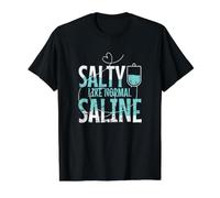Nurse Salty Like Saline Charm in Everyday Life Value Graphic T-Shirt, Men, Black, S