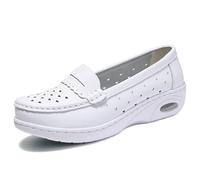 Nurse Shoes for Women Nursing Shoes Women, Comfort Healthcare Flat, Non Slip Extra Widths for Medical Workers Doctors(White 2,4.5 UK)