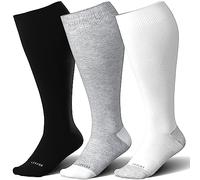 Nurse Socks, Women's Novelty Socks, Meds Crew Socks, Gift for a Nurses, 3 pairs-black/white/grey, XXL