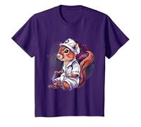 Nurse Squirrel Nursing Squirrel Lover Healthcare Nursing T-Shirt, Youth, Purple, Small