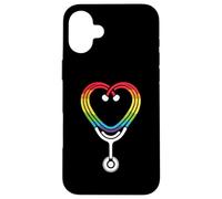 Nurse Stethoscope Gay Pride Month LGBTQ LGBT Bisexual Case for iPhone 16 Plus