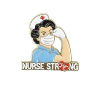 Nurse Strong Enamel Pin, Nursing Brooch Badge For RN ER NICU L&D Registered Nurse, Healthcare Worker Brooches, Nurse W ift, Nursing School Graduation Decorative Pin Jewelry Accessories For Bag