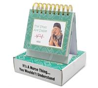 Nurse Survival Perpetual Flip Calendar - Funny 12-Hour Shift Humor & Daily Interactive Wins - Sarcastic Medical Office Decor - Gift for RN LPN New Grad Nurses