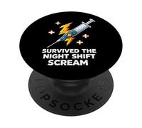 Nurse Survived The Night Shift Scream PopSockets Adhesive PopGrip