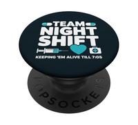 Nurse Team Night Shift Crew Overnight RN PopSockets Adhesive PopGrip