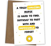 Nurse Thank You Card - Impossible to Forget - Appreciation Card for Nurse to Express Thanks to Him or Her - Leaving, Retirement