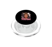 Nurse Tools Afro Women Bow Tie Proud Black Juneteenth PopSockets PopGrip for MagSafe