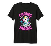 Nurse Unicorn Caring with A Touch of Magic Premium T-Shirt