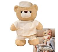 Nurse Uniform Bear, Nurse Bear Plush, Stuffed Ted-dy Pillow, Comforting Design, Soft Plush Material, Multipurpose, 30x20x7cm, Ideal For Home Use