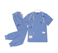Nurse Uniform Nurse Uniform Set Doctor Nurses Dental Hospital Uniforms Joggers Pants Sets Beauty Spa Nursing Articles Scrub(Color9,XL)